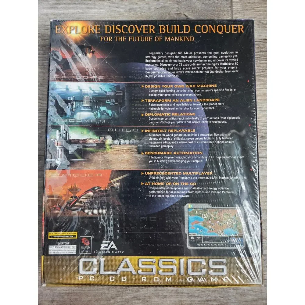 Sid Meier's Alpha Centauri PC Game Classics Edition Brand New Factory Sealed BIG
